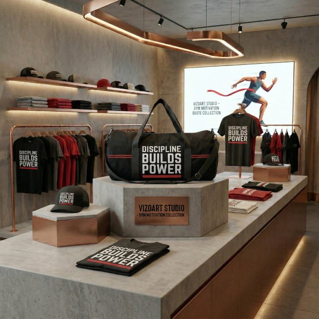 Bolso De Deporte Grande Disciplina Construye Poder Gimnasio Motivacional B (Power isn’t given. It’s built through discipline.)