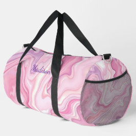 Bolso De Deporte Grande Diseño abstracto de líquido rosa