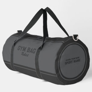 Bolso De Deporte Grande Diseño basado en tipografía de dos tonos de gris