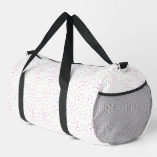 Bolso De Deporte Grande Diseño blanco de puntos de brillo iridiscente eleg