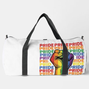 Bolso De Deporte Grande Diseño de camiseta de arcoíris de puño levantado V