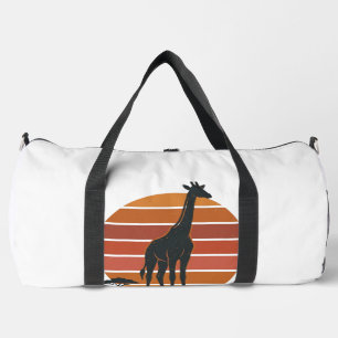 Bolso De Deporte Grande Diseño de camiseta vectorial de safari de puesta d