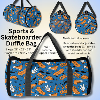 Bolso De Deporte Grande Diseño de elementos deportivos, blanco Naranja en 
