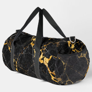 Bolso De Deporte Grande Diseño de mármol negro oro de lujo Nero Portoro