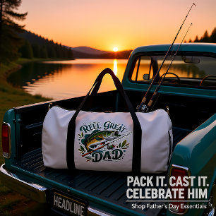 Bolso De Deporte Grande Diseño de pesca de padre genial carrete
