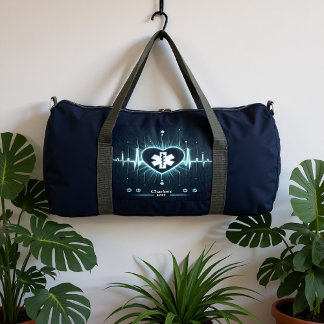Bolso De Deporte Grande Diseño de pulso de latido del corazón médico brill