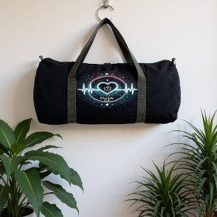 Bolso De Deporte Grande Diseño médico de latido de corazón de EMT brillant