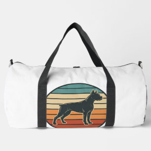 Bolso De Deporte Grande Diseño vectorial de grabado de perro boxer vintage