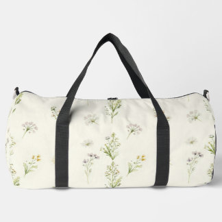 Bolso De Deporte Grande Dispersión de flores silvestres botánicas