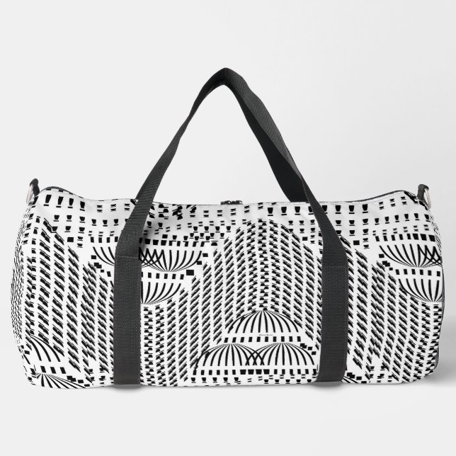 BOLSO DE DEPORTE GRANDE DOMINIOS NEGROS Y BLANCOS (Anverso)