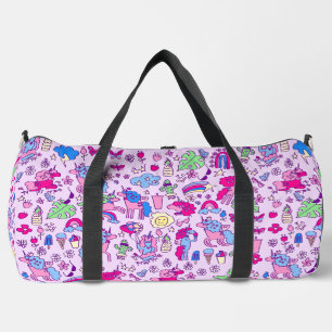 Bolso De Deporte Grande doodle de arco iris de monicornio pegasus
