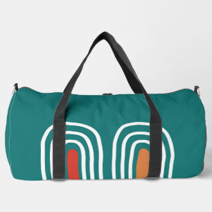 Bolso De Deporte Grande Dos arcos bohemios de colores retro