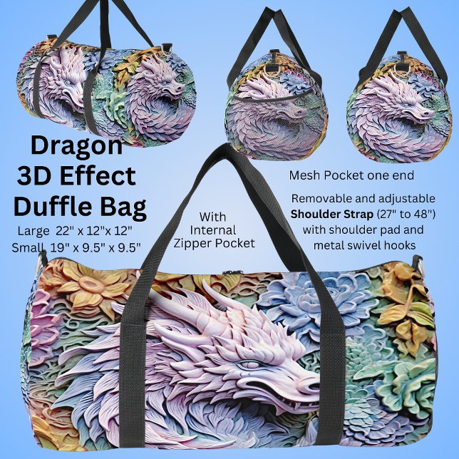 Bolso De Deporte Grande Dragón de efecto 3D para pasteles suaves (Subido por el creador)