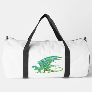 Bolso De Deporte Grande Dragón Verde Mosaico Increíble