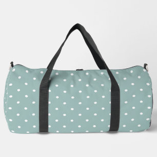 Bolso De Deporte Grande Dulce Verde Menta Pastel Con Lunares Blancos 