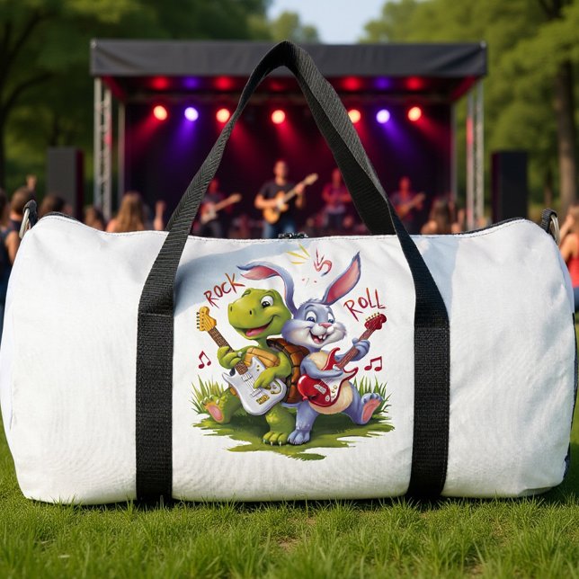 Bolso De Deporte Grande Dúo de Roca Tortuga y Conejo (Subido por el creador)