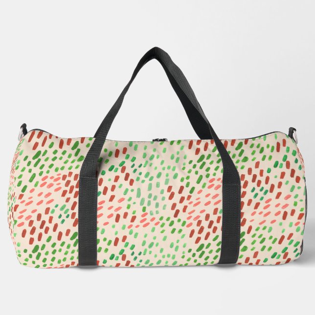Bolso De Deporte Grande Earth Tone Hand Painted Dots (Anverso)