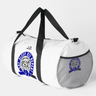 Bolso De Deporte Grande Eat Sleep BJJ Repeat - Blue Belt "Personalizable"