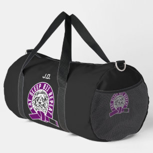 Bolso De Deporte Grande Eat Sleep BJJ Repeat - Purple Belt "Personalizable