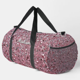 Bolso De Deporte Grande Efecto de Partículas Brillantes Simuladas Rosa Ele