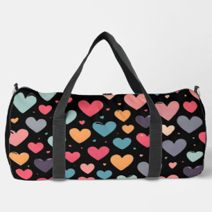 Bolso De Deporte Grande El día de San Valentín de corazones coloridos