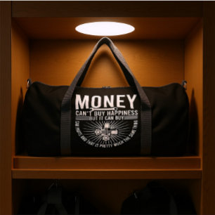 BOLSO DE DEPORTE GRANDE EL DINERO NO PUEDE COMPRAR FELICIDAD PERO PUEDE CO