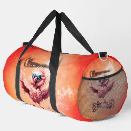 Bolso De Deporte Grande El flamenco en funcionamiento, que da la bienvenid