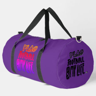 Bolso De Deporte Grande El fútbol americano de bandera es mi vida 