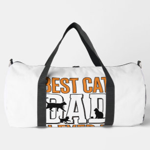 Bolso De Deporte Grande El Mejor Papá de Gatos Vintage Diseño de Camiseta