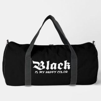Bolso De Deporte Grande El negro es mi color feliz