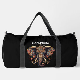 Bolso De Deporte Grande elefante majestuoso adornado con motivos complicad