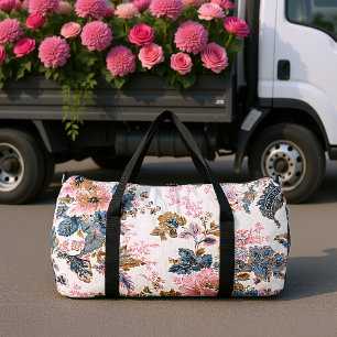 Bolso De Deporte Grande Elegancia Desvanecida Floral Chinoiserie