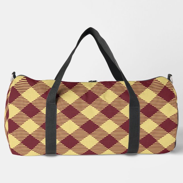 Bolso De Deporte Grande Elegante Gingham Plaid (Anverso)