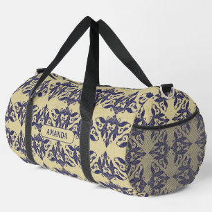 Bolso De Deporte Grande Elegante marina adamascada vintage Monograma amari