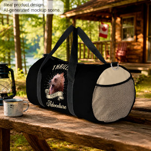 Bolso De Deporte Grande Emocionante aventura familiar oso en la naturaleza