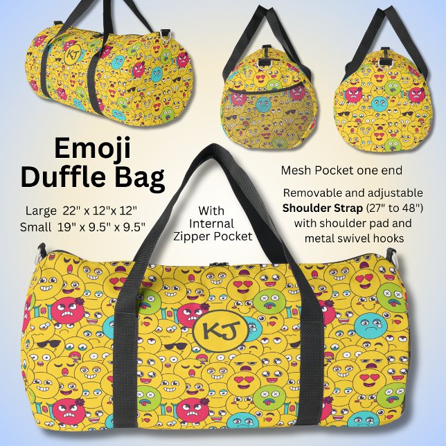 Bolso De Deporte Grande Emoji azul verde amarillo (Subido por el creador)