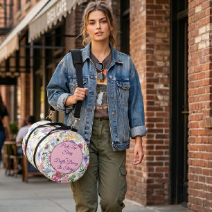 Bolso De Deporte Grande Empaca, comprime, carga - Diversión floral vibrant