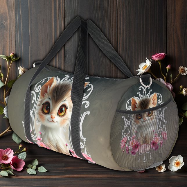 Bolso De Deporte Grande Encantador, gatito esponjoso (Subido por el creador)