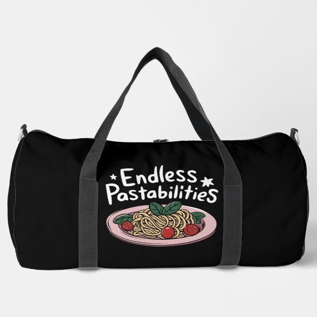 Bolso De Deporte Grande Endless Pastabilities Fun Pasta Dish (Anverso)