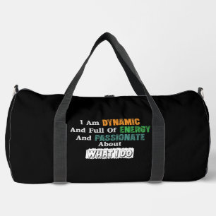 Bolso De Deporte Grande Energía Dinámica Apasionada Por Lo Que Hago