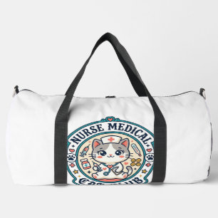 Bolso De Deporte Grande Enfermera Gato Médico Diseño Divertido Amante de l