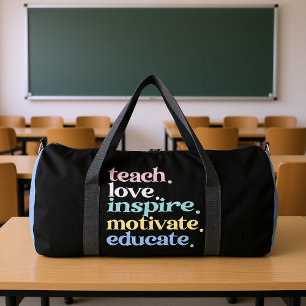 Bolso De Deporte Grande Enseñar Amar Inspirar Motivar Educar