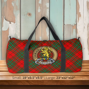 Bolso De Deporte Grande Escudo de armas del Clan Cumming sobre tartán
