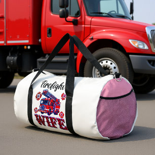 Bolso De Deporte Grande Esposa de Bombero Amor por Camión de Bomberos