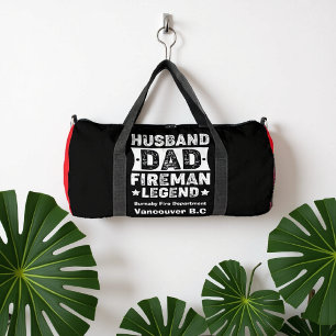Bolso De Deporte Grande Esposo Papá Bombero Leyenda Orgullo