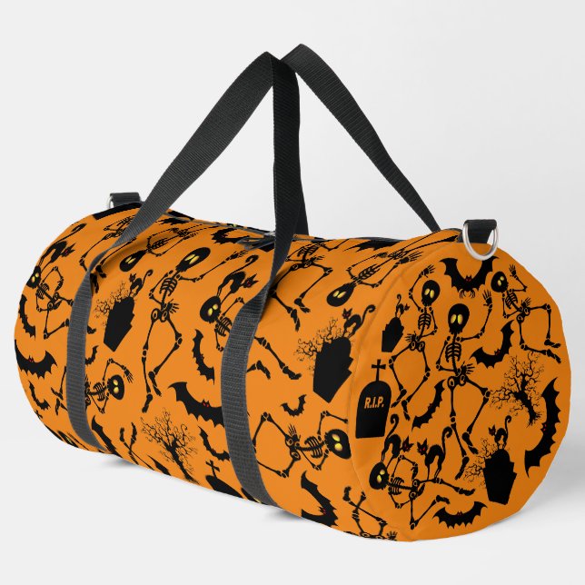 Bolso De Deporte Grande Esqueletos de Halloween Danza macabra (Esquina izquierda)