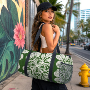 Bolso De Deporte Grande estampa hawaiana moderna