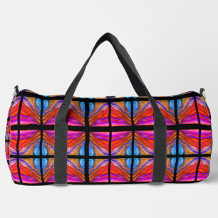 Bolso De Deporte Grande Estilo boho rosa caliente y negro