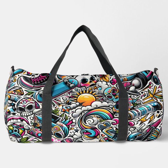 Bolso De Deporte Grande Estilo de graffiti urbano (Anverso)