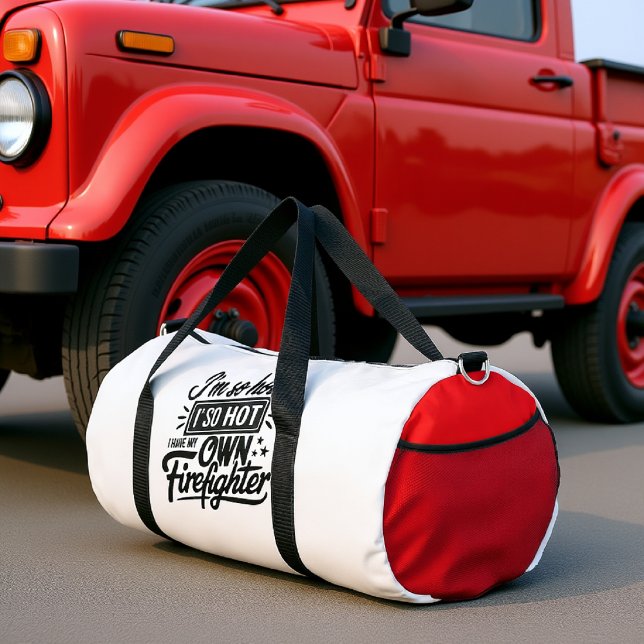 Bolso De Deporte Grande Estoy Tan Caliente Bombero Blanco (Subido por el creador)